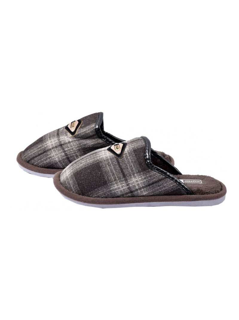 PANTOUFLE Homme PREMIUM Marron havane - Kiabi