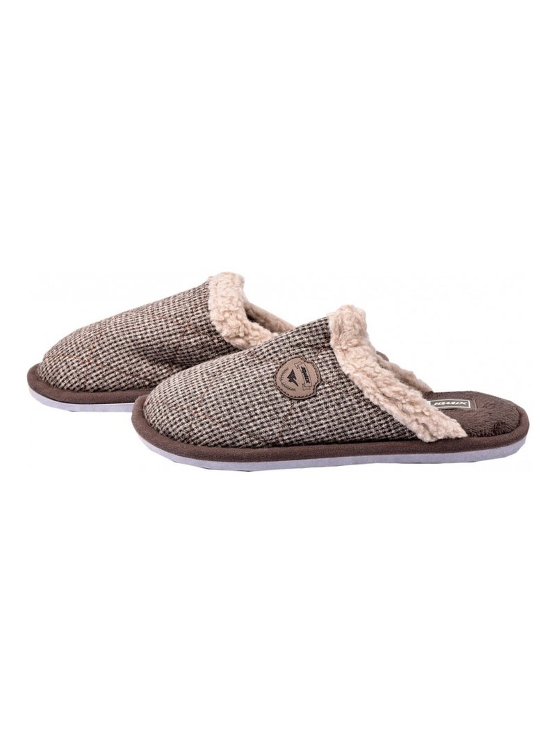 PANTOUFLE Homme PREMIUM Marron havane - Kiabi