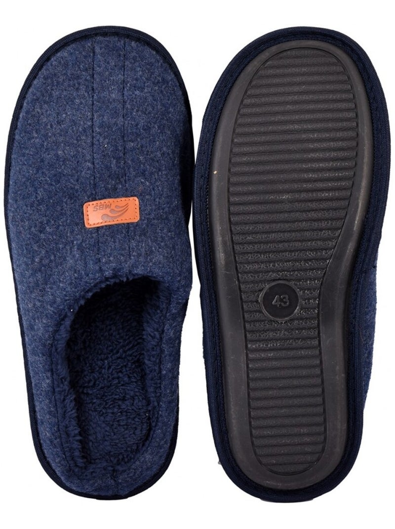 Pantoufle HOMME SUEDINE Bleu marine - Kiabi