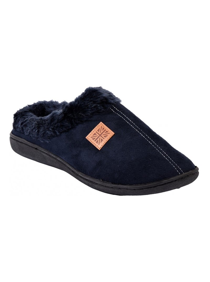 Pantoufle HOMME SUEDINE Bleu marine - Kiabi