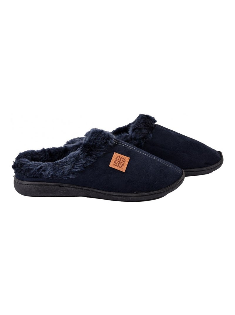 Pantoufle HOMME SUEDINE Bleu marine - Kiabi