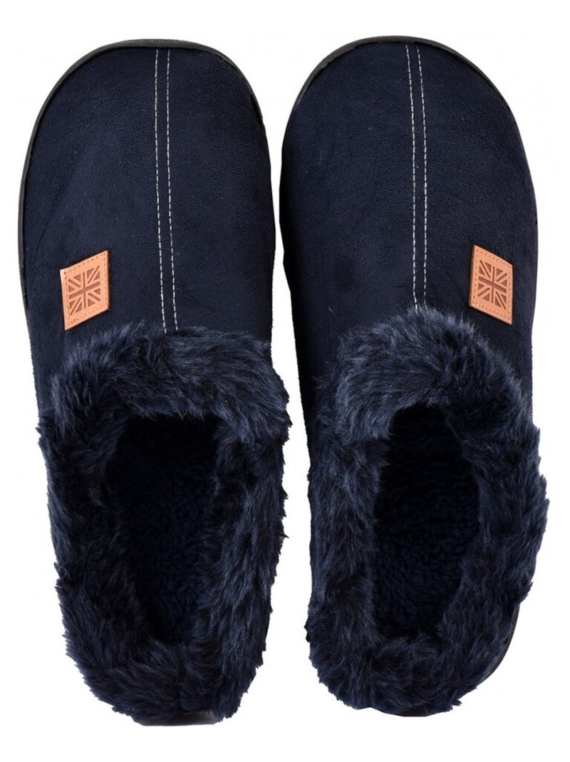 Pantoufle HOMME SUEDINE Bleu marine - Kiabi