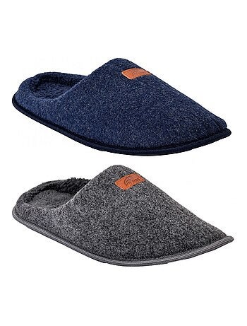 Pantoufle HOMME SUEDINE Pack de 2