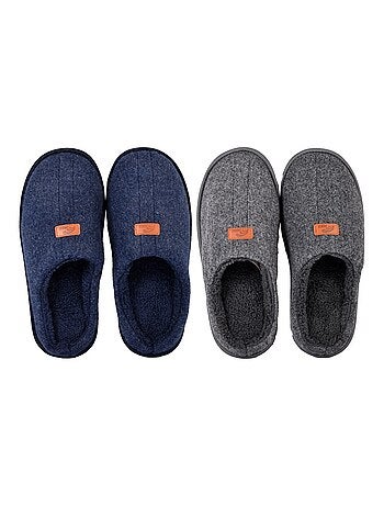 Pantoufle HOMME SUEDINE Pack de 2