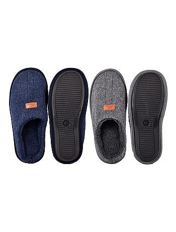 Pantoufle HOMME SUEDINE Pack de 2