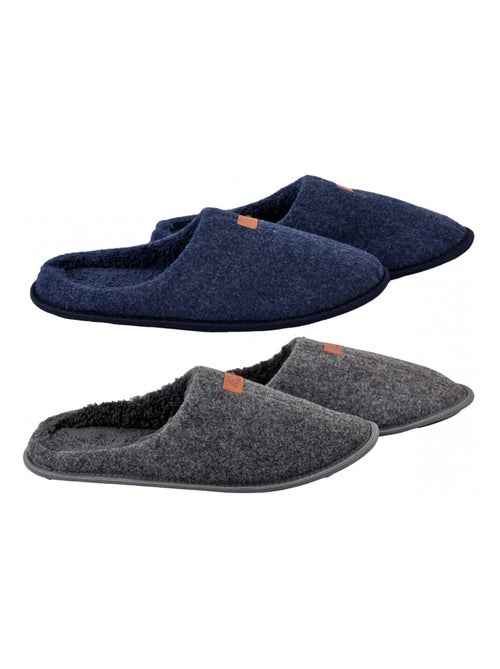 Pantoufle HOMME SUEDINE  Pack de 2 - Kiabi