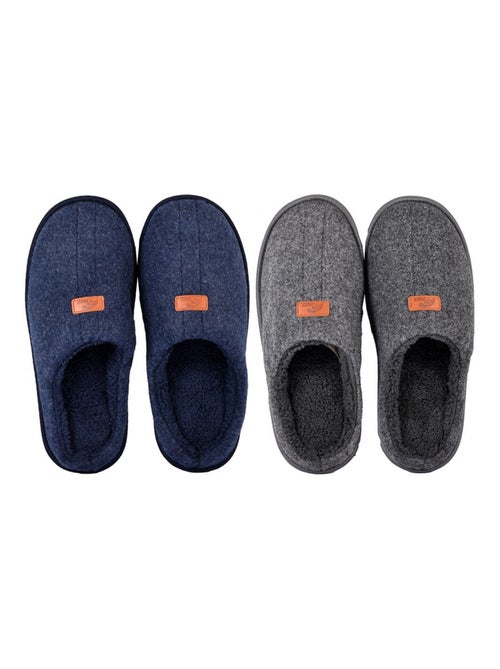 Pantoufle HOMME SUEDINE  Pack de 2 - Kiabi