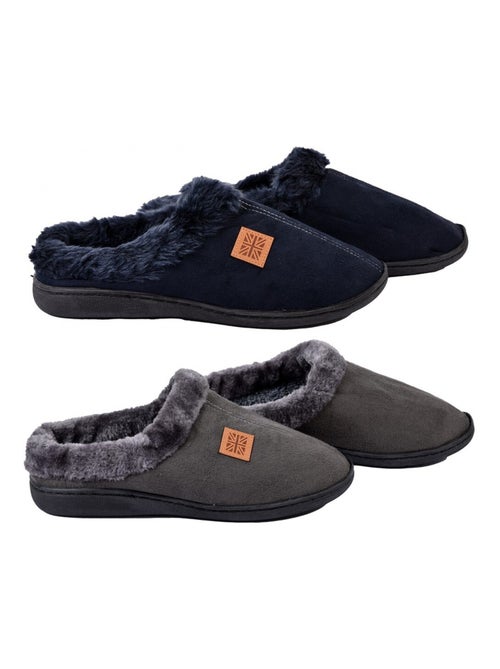 Pantoufle HOMME SUEDINE  Pack de 2 - Kiabi
