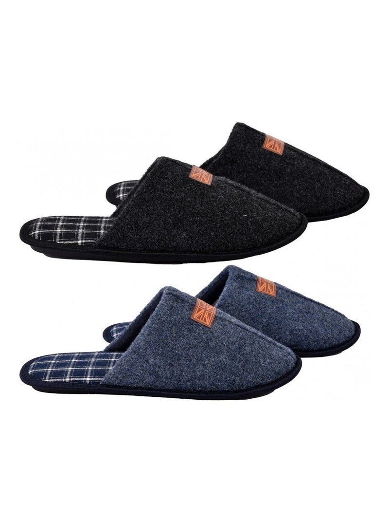 Pantoufle HOMME SUEDINE  Pack de 2 Multicolore - Kiabi