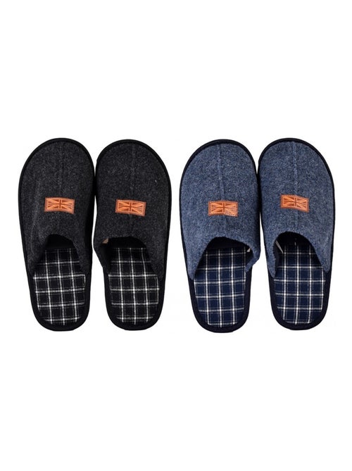 Pantoufle HOMME SUEDINE  Pack de 2 - Kiabi