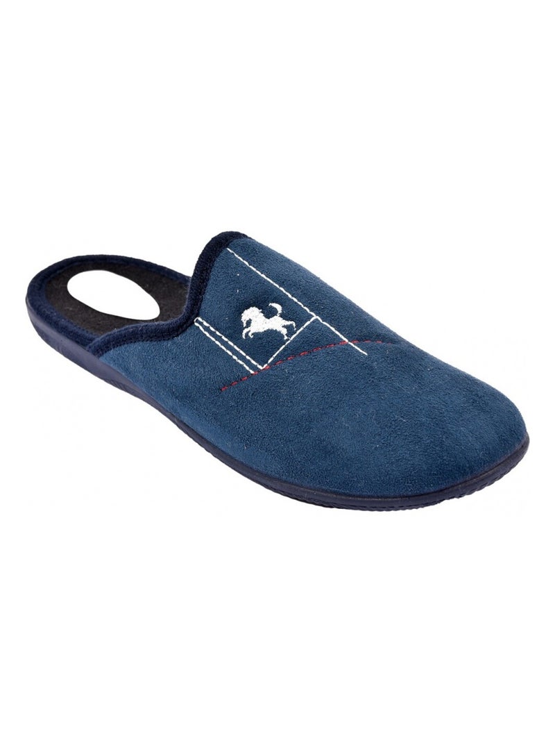 Pantoufle HOMME SUEDINE PREMIUM Bleu marine - Kiabi