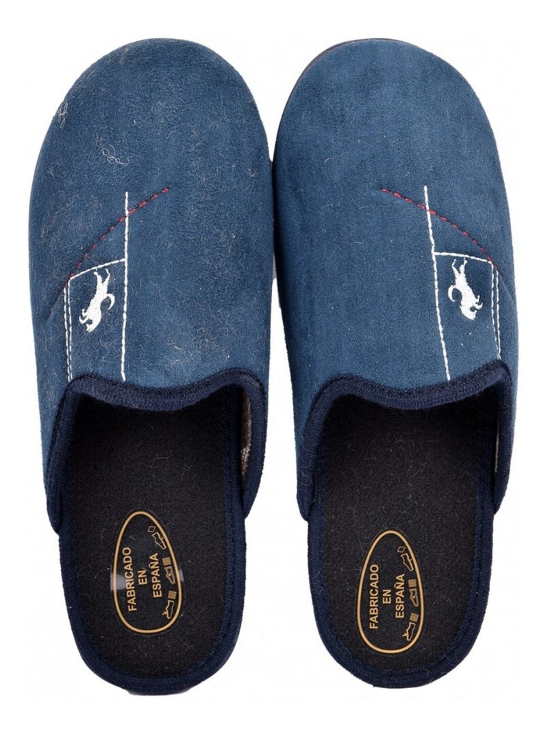 Pantoufle HOMME SUEDINE PREMIUM Bleu marine - Kiabi