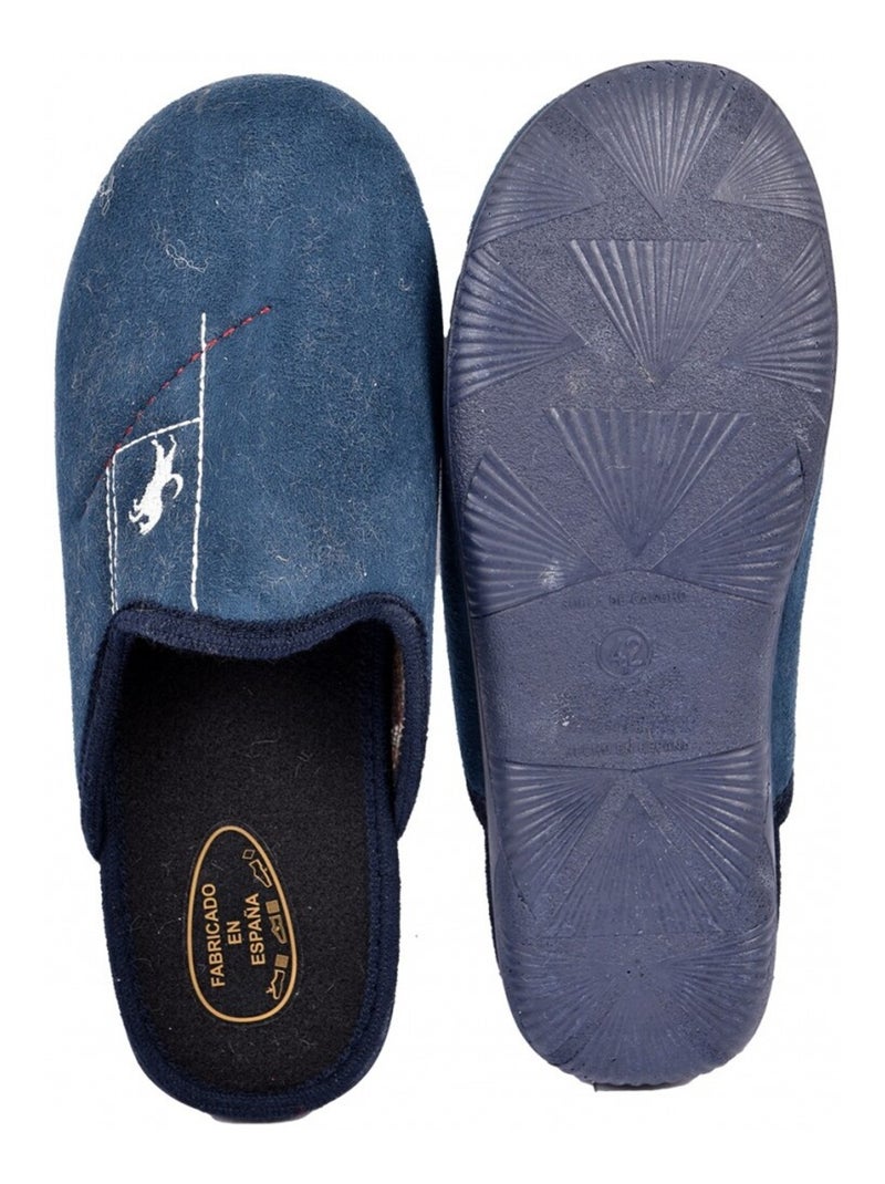 Pantoufle HOMME SUEDINE PREMIUM Bleu marine - Kiabi