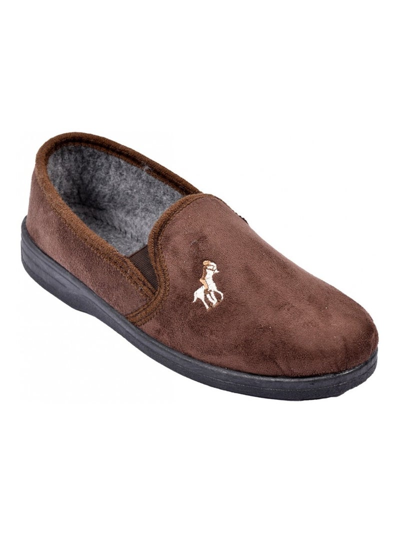 Pantoufle HOMME SUEDINE PREMIUM Marron - Kiabi