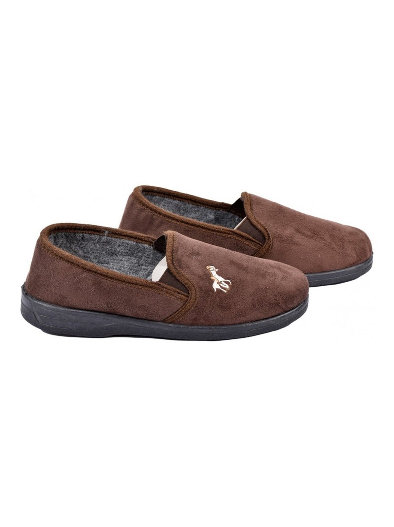 Pantoufle HOMME SUEDINE PREMIUM Marron - Kiabi