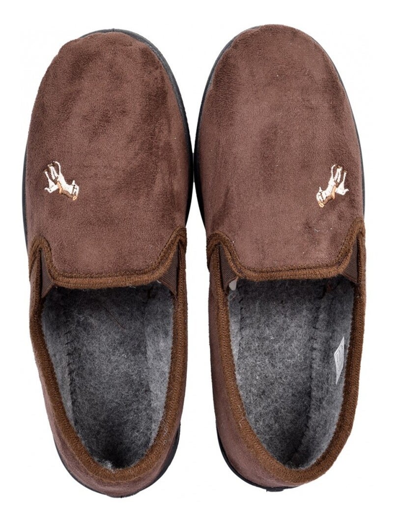 Pantoufle HOMME SUEDINE PREMIUM Marron - Kiabi
