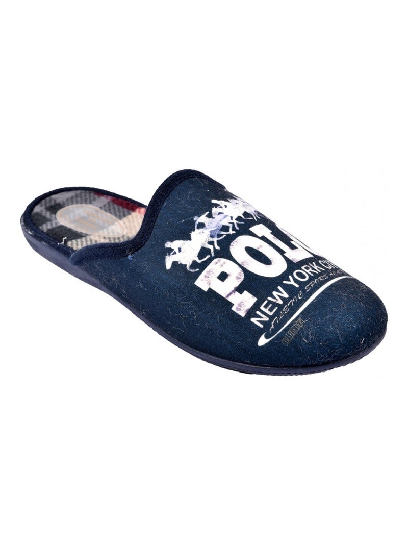 Pantoufle Mule PRINT FANTAISIE Bleu marine - Kiabi
