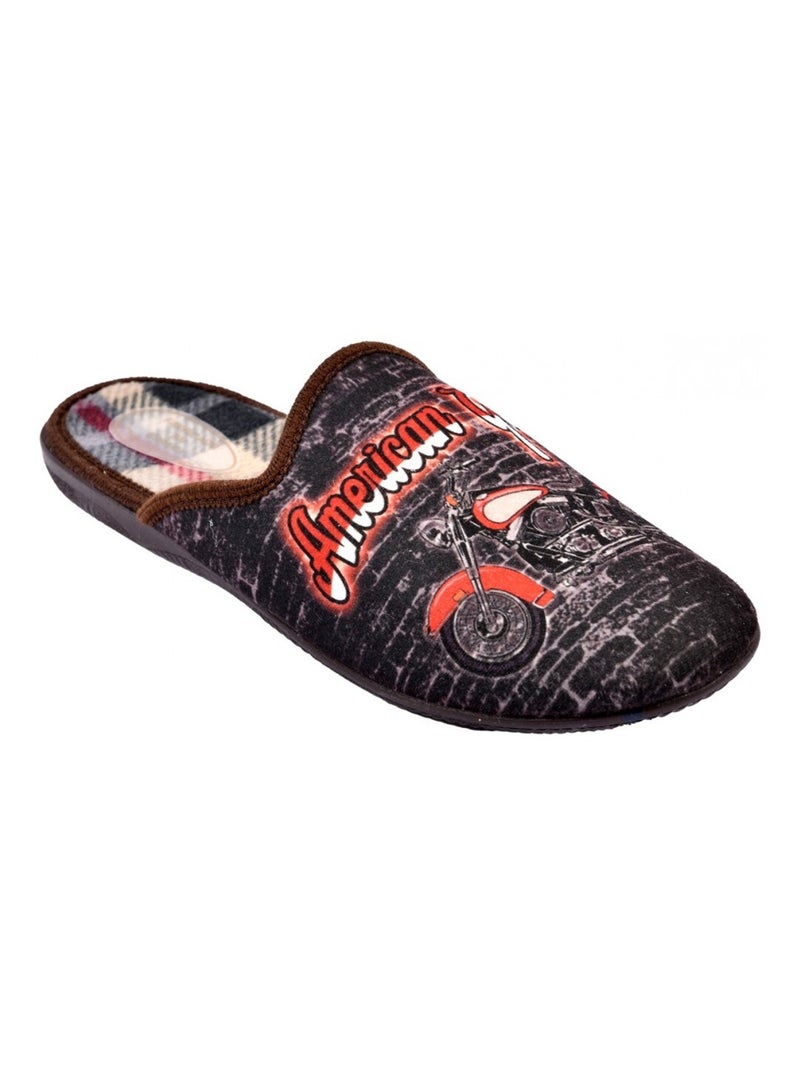 Pantoufle Mule PRINT FANTAISIE Noir Marron - Kiabi