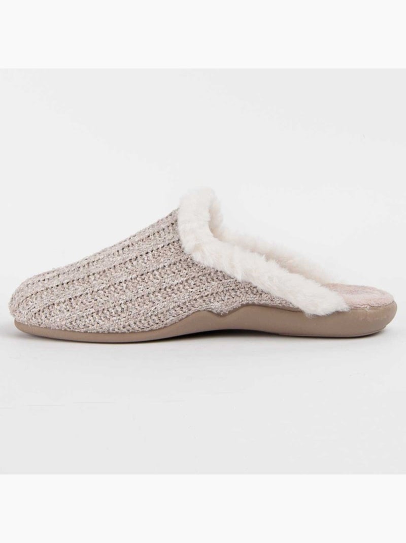 Pantoufle Tissu Montevita Beige - Kiabi