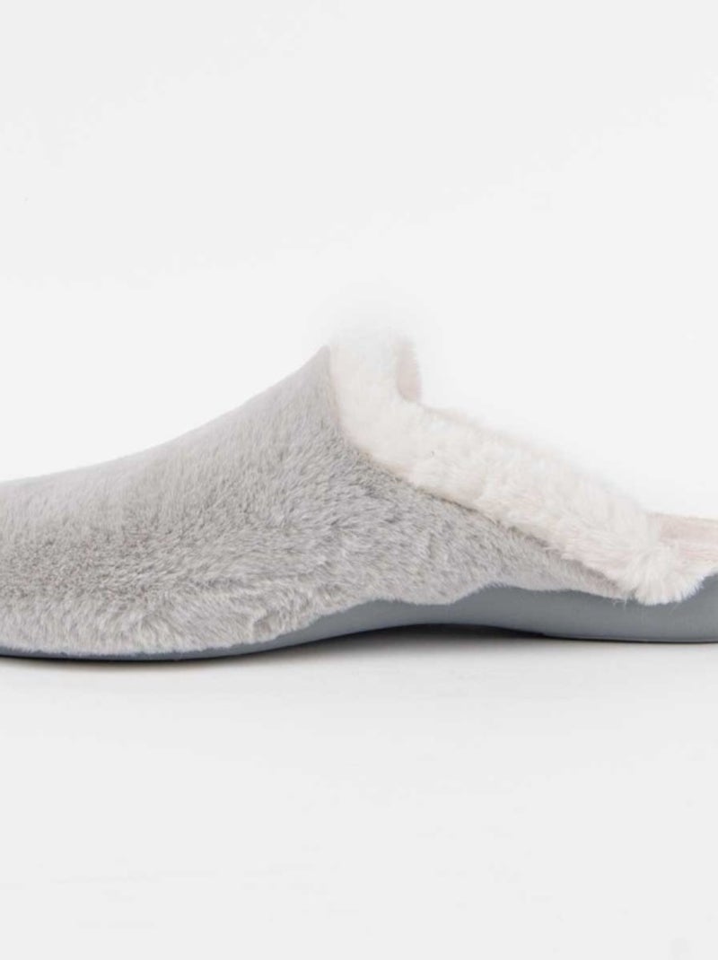 Pantoufle Tissu Montevita Gris - Kiabi