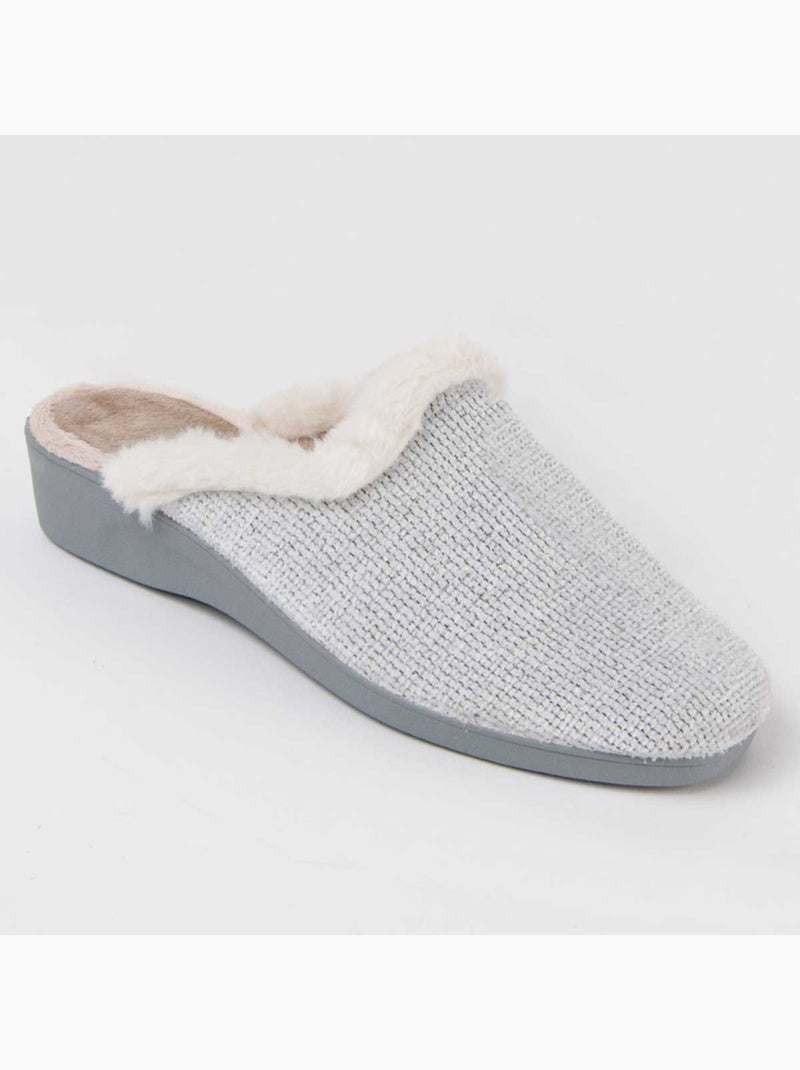 Pantoufle Tissu Montevita Gris - Kiabi