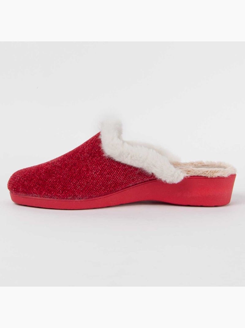 Pantoufle Tissu Montevita Rouge - Kiabi