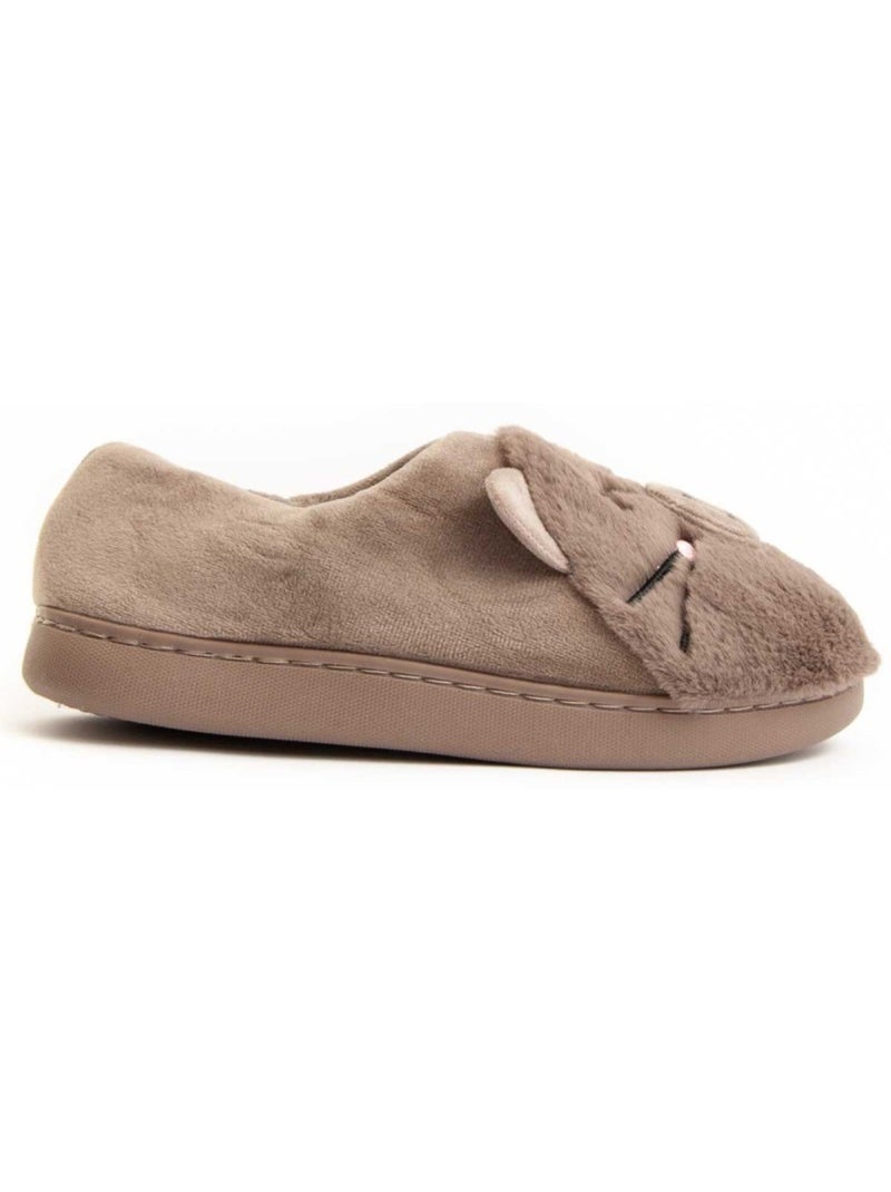 Pantoufle Tissu Northome Marron - Kiabi