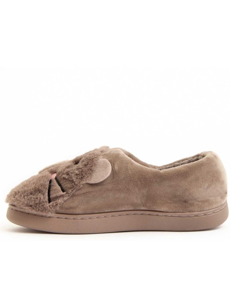 Pantoufle Tissu Northome Marron - Kiabi