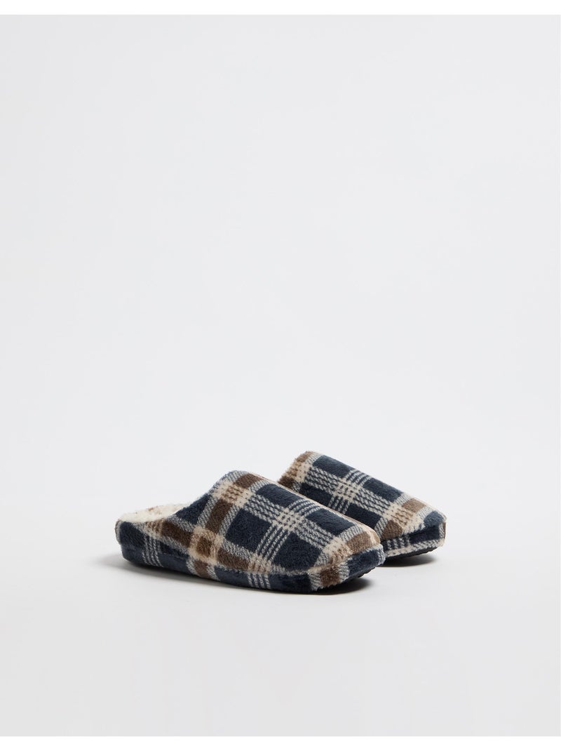 Pantoufles à carreaux MO Fashion Bleu - Kiabi