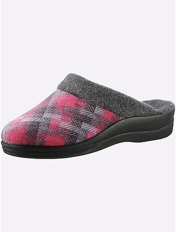 Pantoufles à motif à carreaux avec rembourrage doux et semelle flexible - taille standard - witt