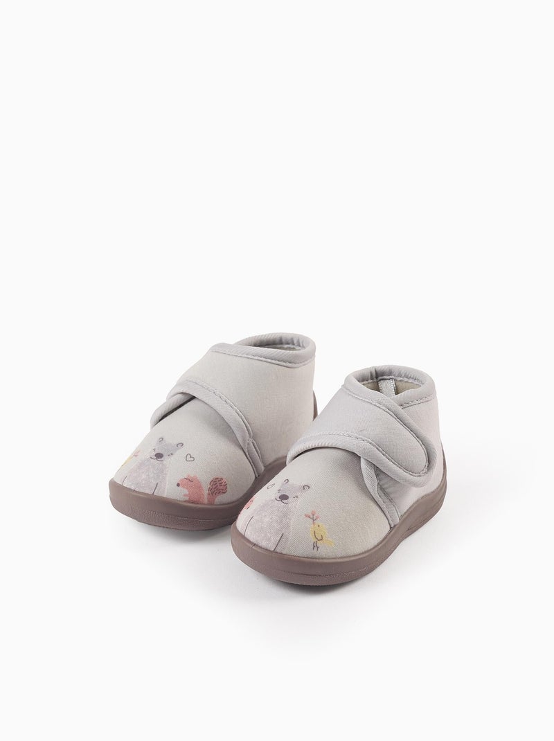 Pantoufles avec Imprimé Gris clair - Kiabi