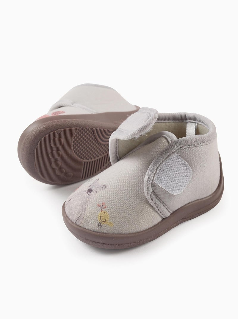 Pantoufles avec Imprimé Gris clair - Kiabi