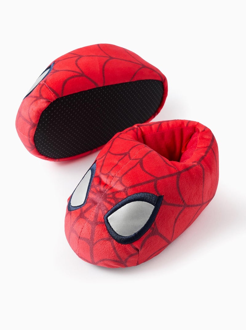 Pantoufles avec Rembourrage en Velours Spider-Man Rouge - Kiabi