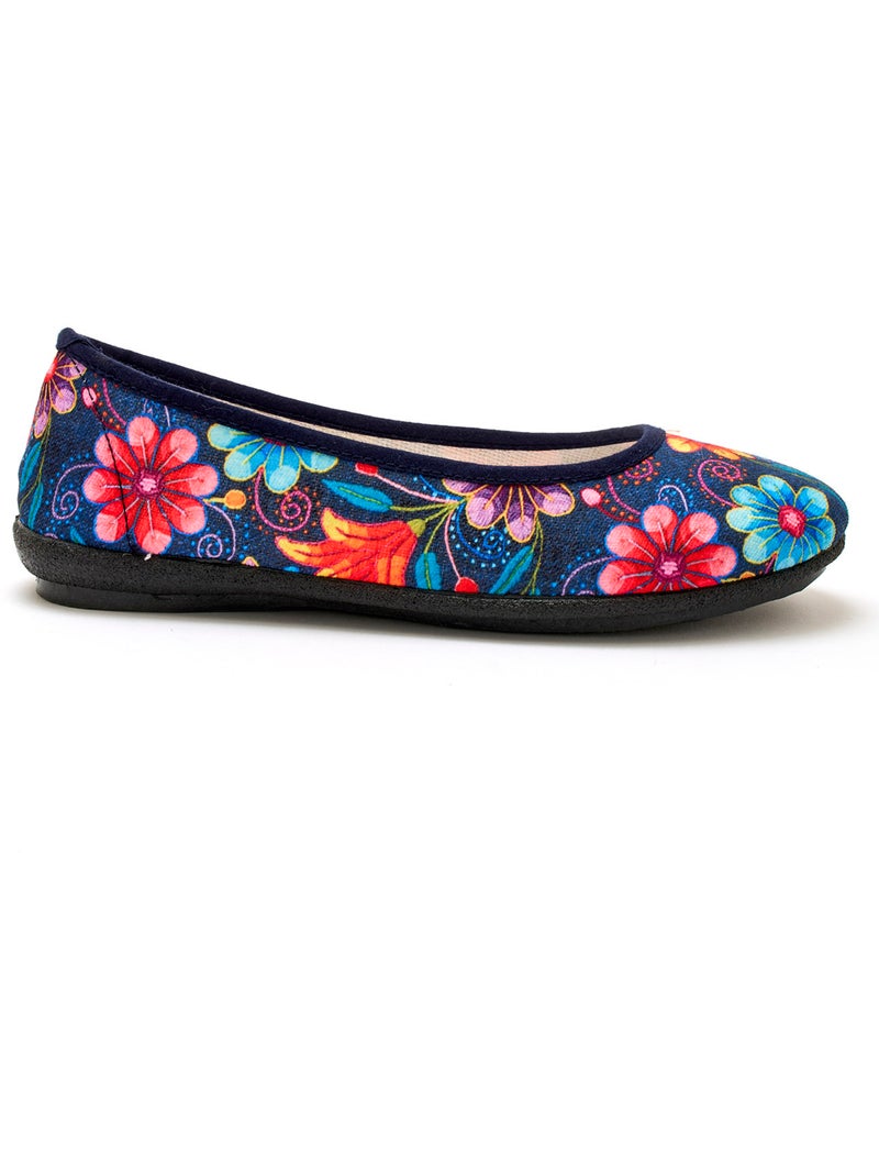 Pantoufles ballerines imprimées - PEDICONFORT Bleu Multicolore - Kiabi