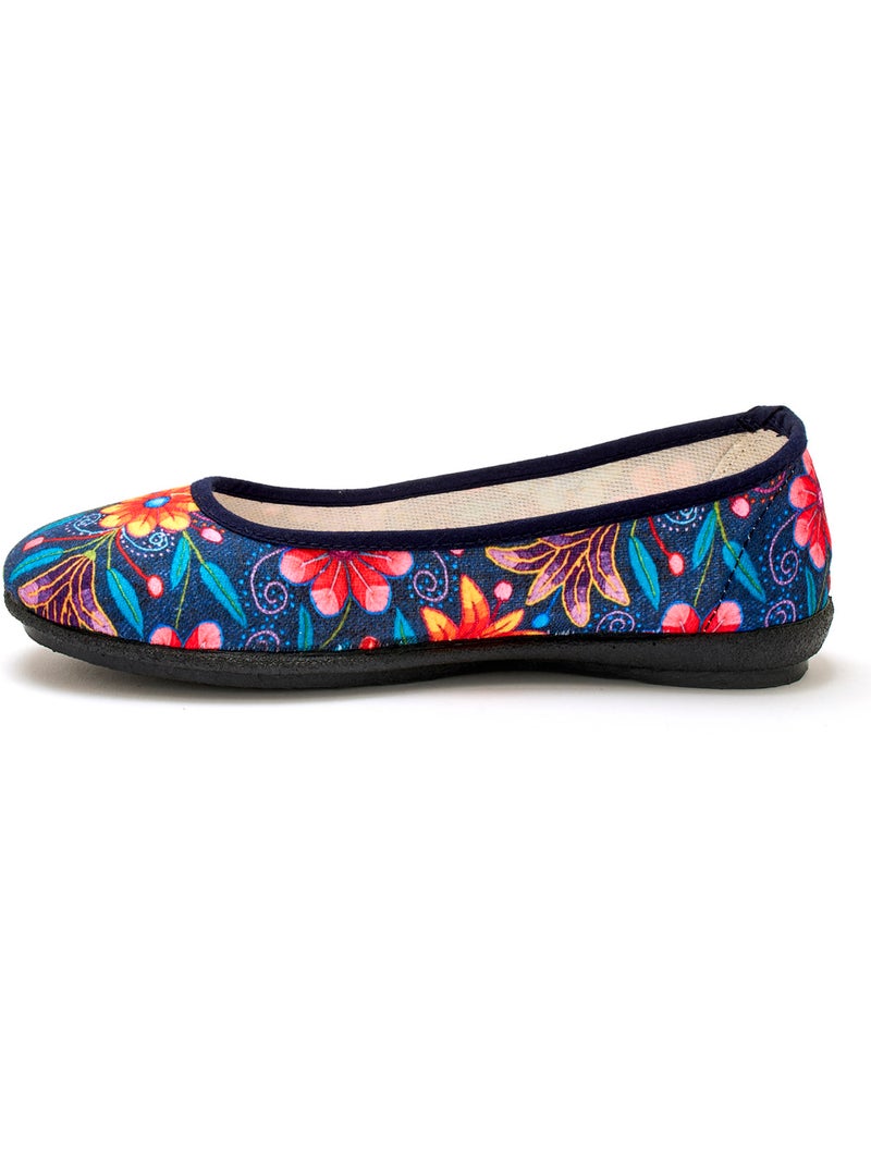 Pantoufles ballerines imprimées - PEDICONFORT Bleu Multicolore - Kiabi