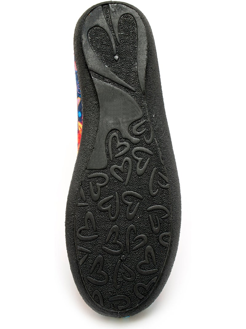 Pantoufles ballerines imprimées - PEDICONFORT Bleu Multicolore - Kiabi