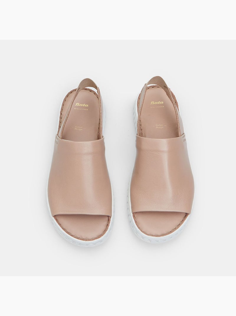 Pantoufles 'BATA' Beige - Kiabi