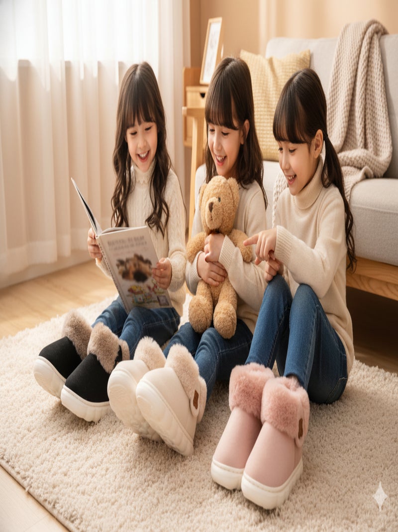 Pantoufles Bottines Fille Chaudes et Légères MP9760 Beige - Kiabi