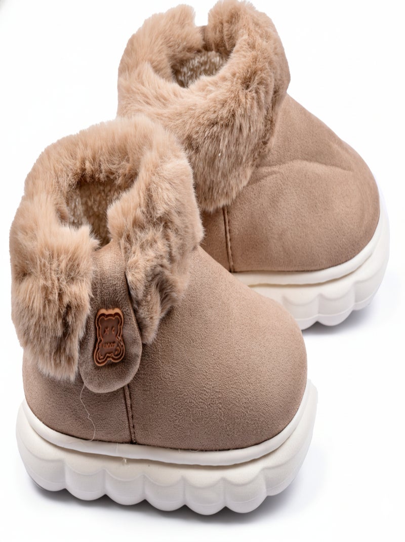 Pantoufles Bottines Fille Chaudes et Légères MP9760 Marron - Kiabi
