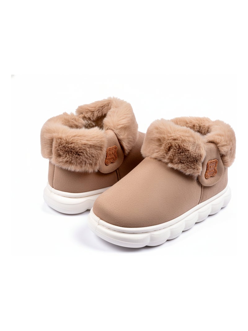 Pantoufles Bottines Fille Chaudes et Légères MP9760 Marron - Kiabi