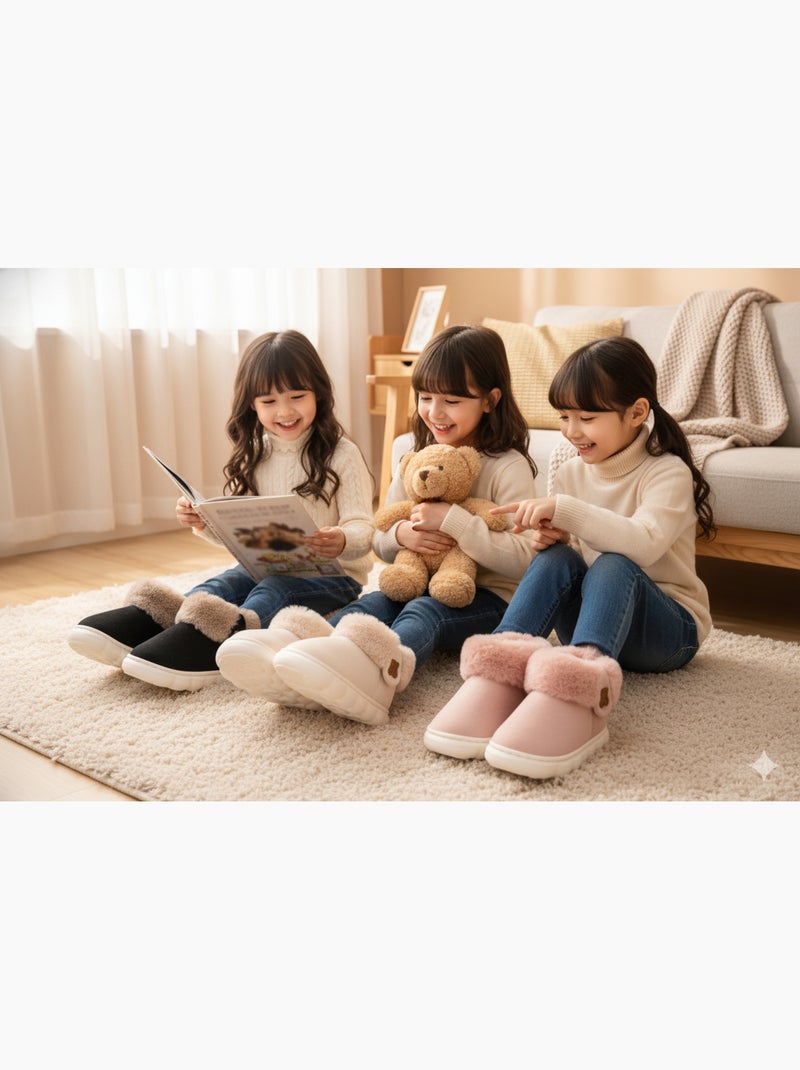 Pantoufles Bottines Fille Chaudes et Légères MP9760 Marron - Kiabi