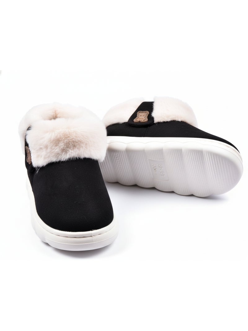 Pantoufles Bottines Fille Chaudes et Légères MP9760 Noir - Kiabi