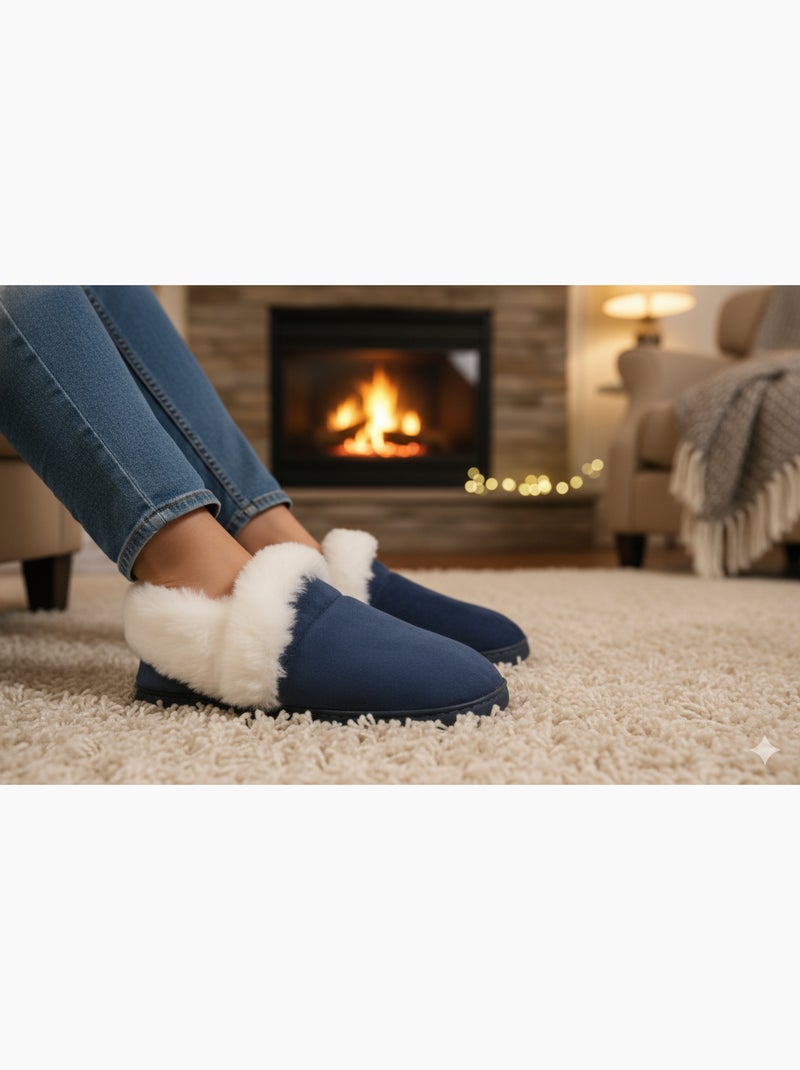 Pantoufles Charentaises femme Ultra Légères MD9691 Bleu marine - Kiabi