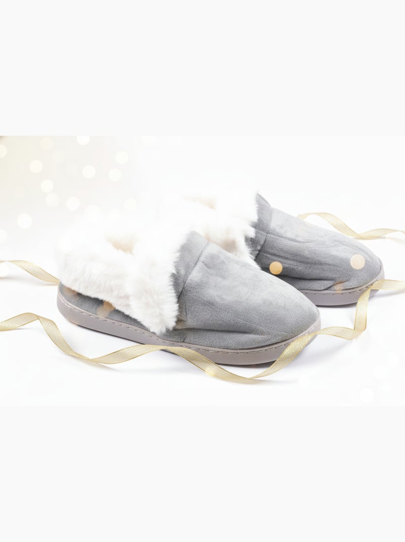 Pantoufles Charentaises femme Ultra Légères MD9691 Gris - Kiabi