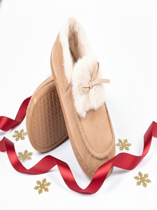 Pantoufles Charentaises femme Velours MD10154 - Kiabi