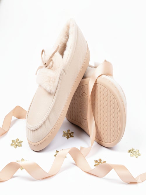 Pantoufles Charentaises femme Velours MD10154 - Kiabi