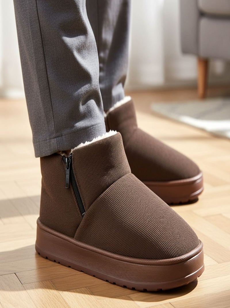 Pantoufles charentaises montantes Marron - Kiabi