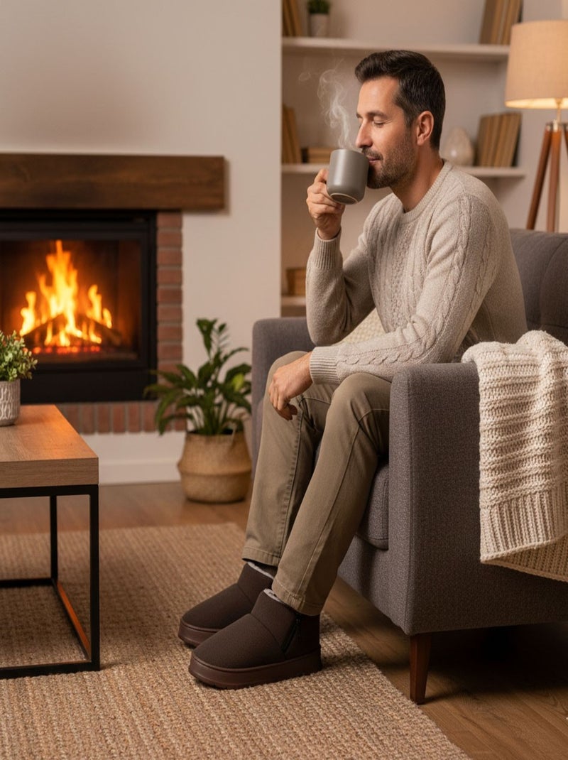 Pantoufles charentaises montantes Marron - Kiabi