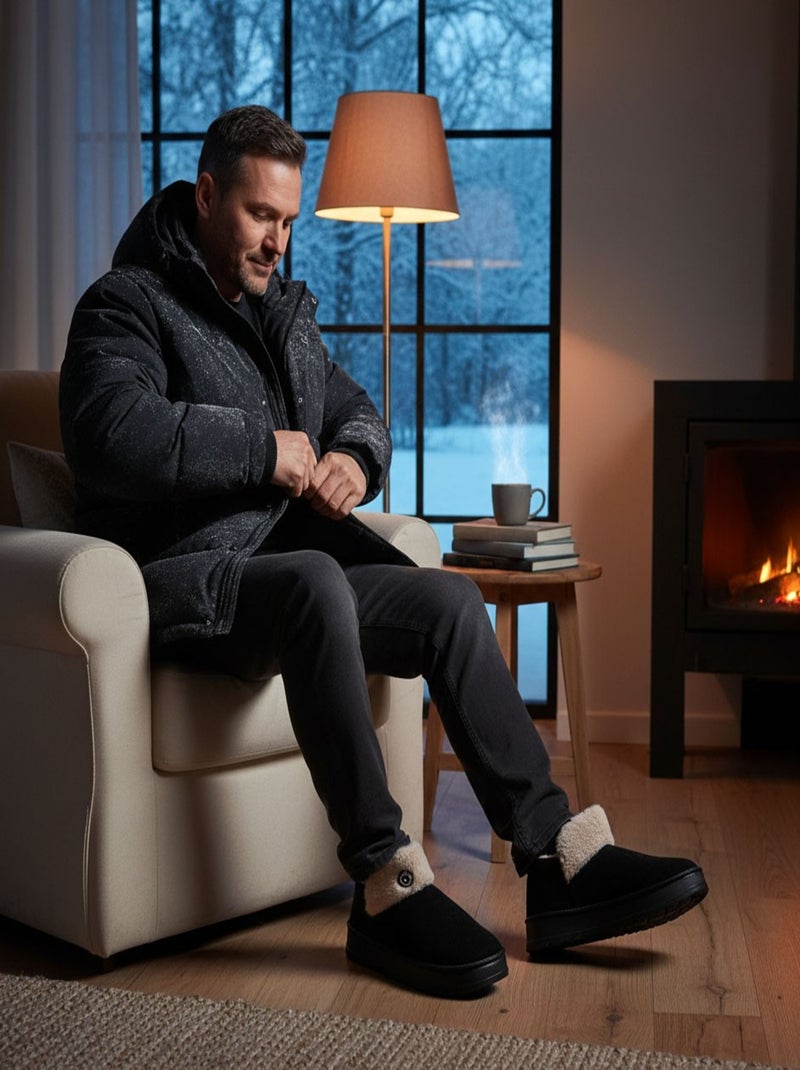 Pantoufles charentaises montantes MU10162 Noir - Kiabi