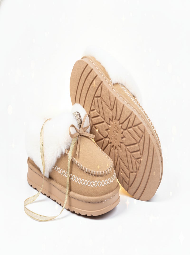 Pantoufles Charentaises Ultra Légères Sherpa MD10158 Camel - Kiabi